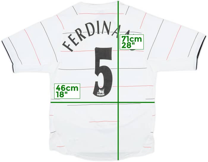 2003-05 Manchester United Third Shirt Ferdinand #5 - 8/10 - (S)