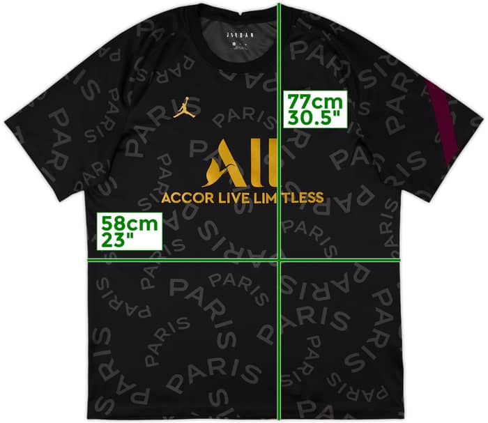 2020-21 Paris Saint-Germain Nike Jordan Training Shirt - 7/10 - (XL)