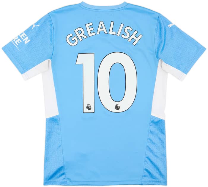 2021-22 Manchester City Home Shirt Grealish #10 - 7/10 - (S)