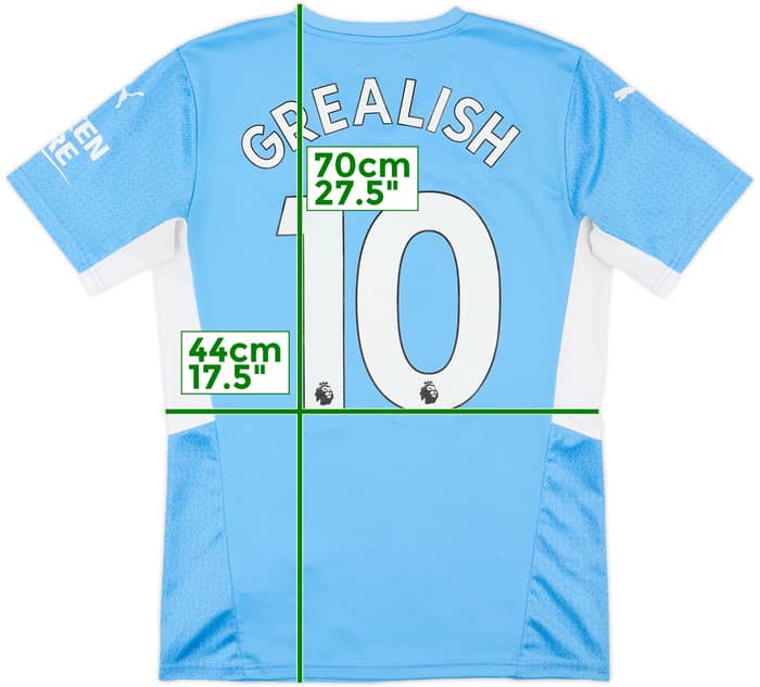 2021-22 Manchester City Home Shirt Grealish #10 - 7/10 - (S)