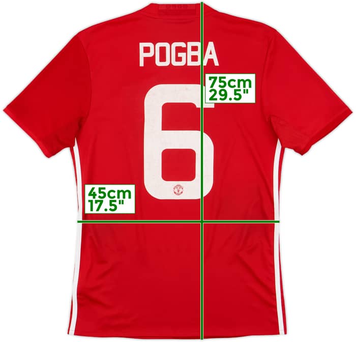 2016-17 Manchester United Home Shirt Pogba #6 - 6/10 - (S)