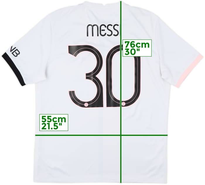 2021-22 Paris Saint-Germain Away Shirt Messi #30 - 6/10 - (L)
