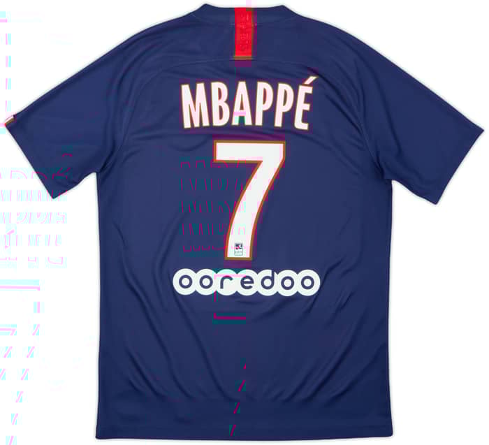 2019-20 Paris Saint-Germain Home Shirt Mbappe #7 - 7/10 - (M)