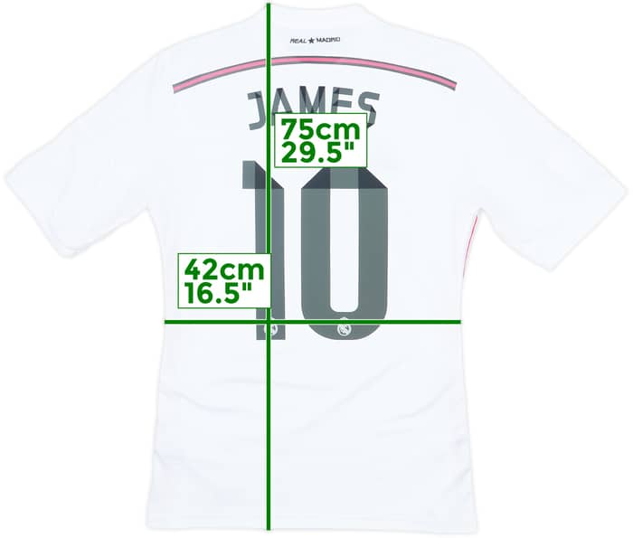 2014-15 Real Madrid Home Shirt James #10 - 8/10 - (S)