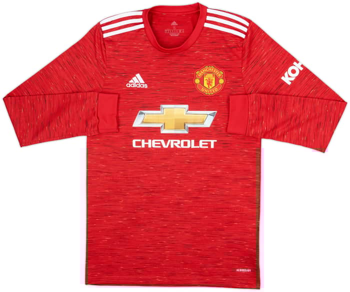 2020-21 Manchester United Home L/S Shirt B.Fernandes #18 - 10/10 - (S)