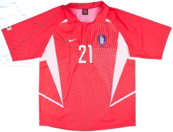 2002-03 South Korea Home Shirt J.S.Park #21 - 8/10 - (XL)