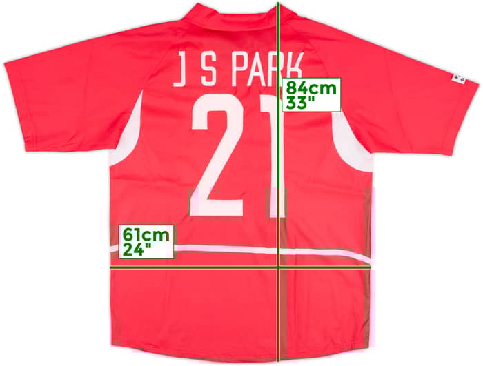 2002-03 South Korea Home Shirt J.S.Park #21 - 8/10 - (XL)