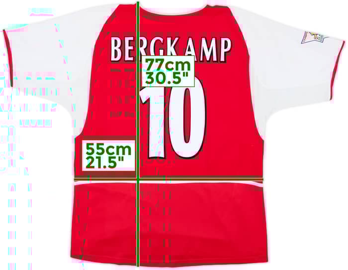 2002-04 Arsenal Home Shirt Bergkamp #10 - 8/10 - (L)