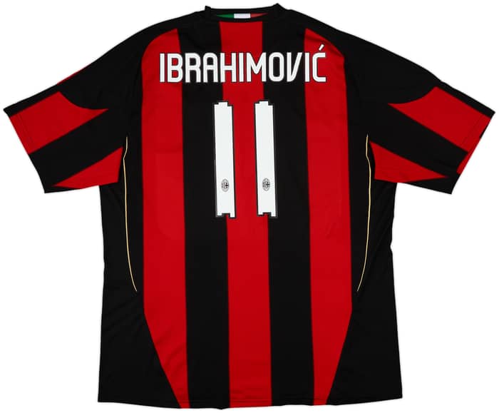 2010-11 AC Milan Home Shirt Ibrahimovic #11 - 8/10 - (XXL)