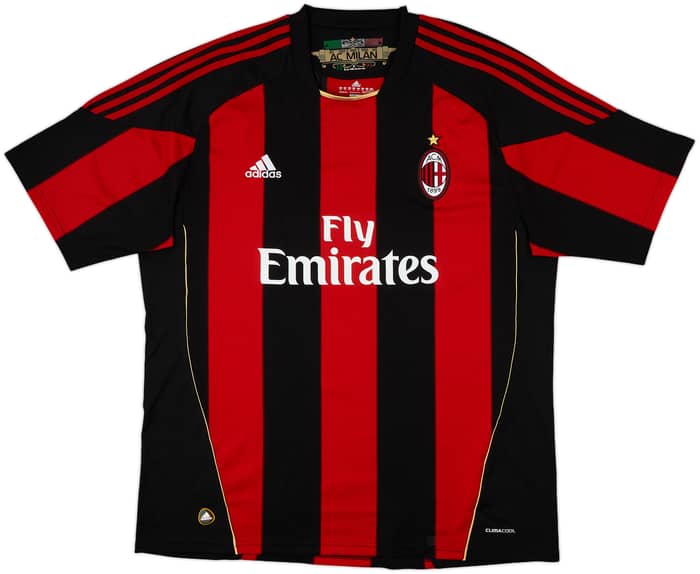2010-11 AC Milan Home Shirt Ibrahimovic #11 - 8/10 - (XXL)