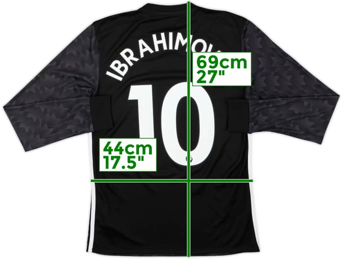 2017-18 Manchester United Away L/S Shirt Ibrahimovic #10 - 8/10 - (S)