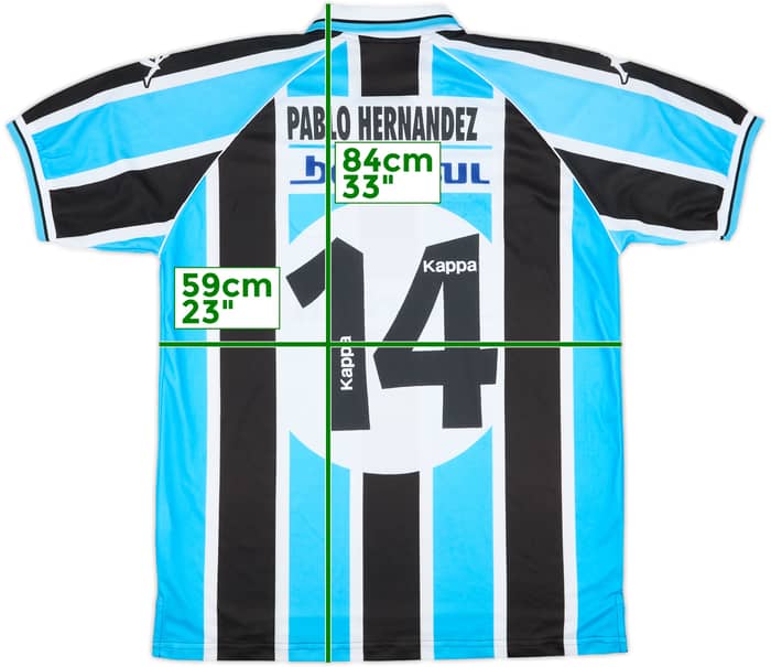 2001 Gremio Home Shirt Pablo Hernandez #14 - 8/10 - (L)