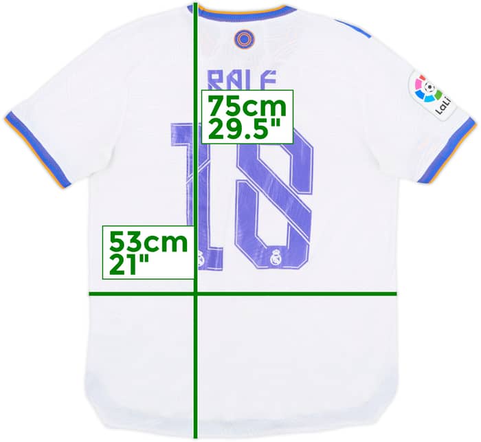 2021-22 Real Madrid Authentic Home Shirt Bale #18 - 8/10 - (M)