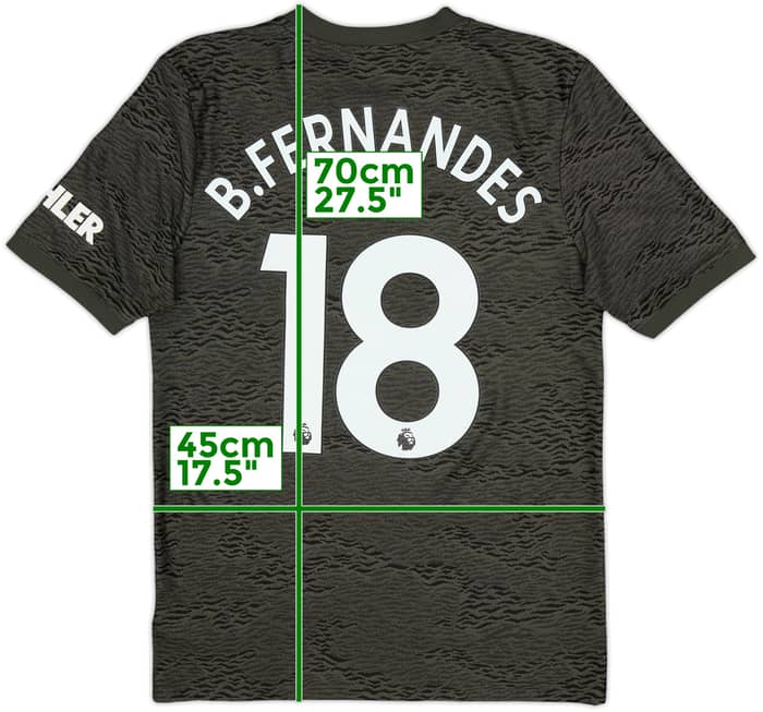 2020-21 Manchester United Away Shirt B.Fernandes #18 - 9/10 - (XL.Boys)