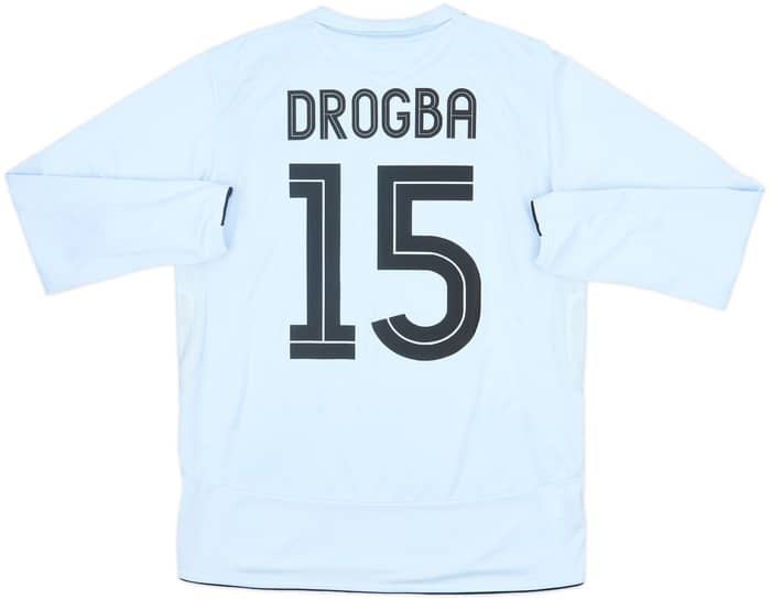 2005-06 Chelsea Away L/S Shirt Drogba #15 - 8/10 - (L)