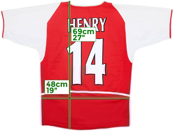 2002-04 Arsenal Home Shirt Henry #14 - 7/10 - (XL.Boys)