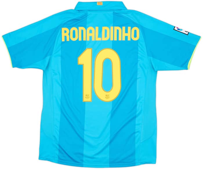 2007-09 Barcelona Away Shirt Ronaldinho #10 - 10/10 - (L)
