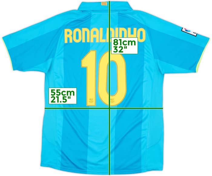 2007-09 Barcelona Away Shirt Ronaldinho #10 - 10/10 - (L)