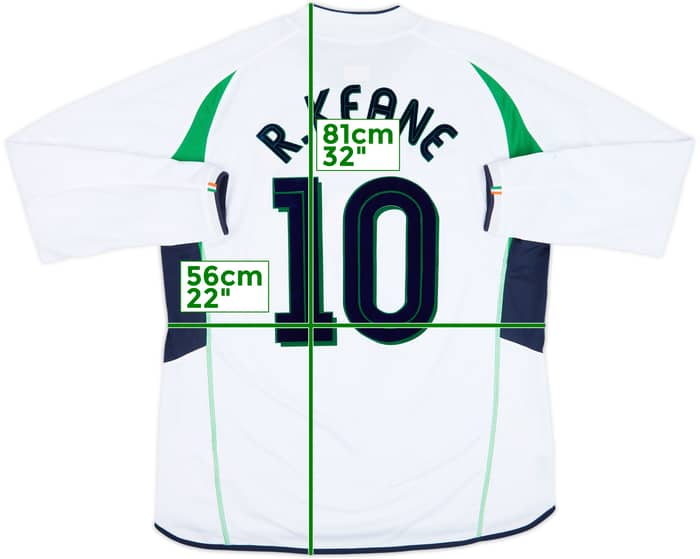 2002-03 Ireland Away L/S Shirt R.Keane #10 - 8/10 - (XL)