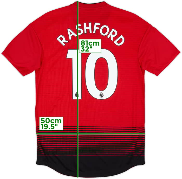 2018-19 Manchester United Player Issue Home Shirt Rashford #10 (M)