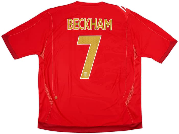 2006-08 England Away Shirt Beckham #7 (XXL)