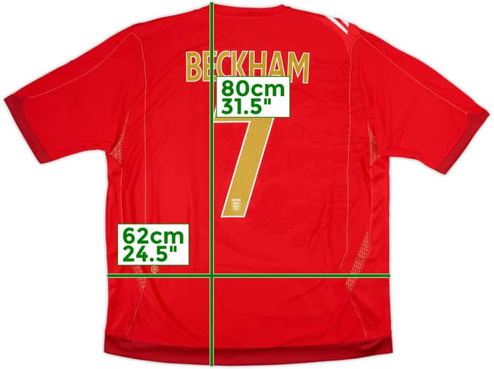 2006-08 England Away Shirt Beckham #7 (XXL)