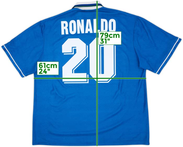 1994-97 Brazil Away Shirt Ronaldo #20 - 8/10 - (XXL)