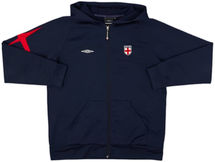 2004-05 England Umbro Hooded Track Jacket - 8/10 - (L)