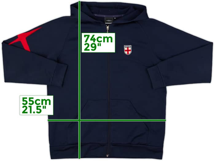 2004-05 England Umbro Hooded Track Jacket - 8/10 - (L)