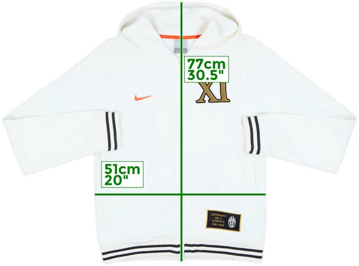 2005-06 Juventus Nike Centenary Hooded Track Jacket - 9/10 - (L)