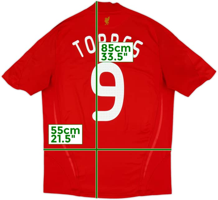 2008-10 Liverpool Home Shirt Torres #9 - 7/10 - (L)