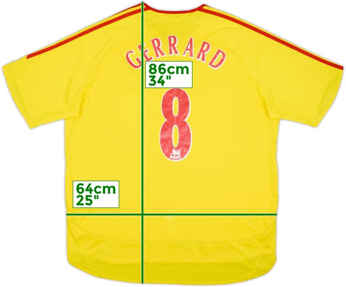 2006-07 Liverpool Away Shirt Gerrard #8 - 6/10 - (XXL)