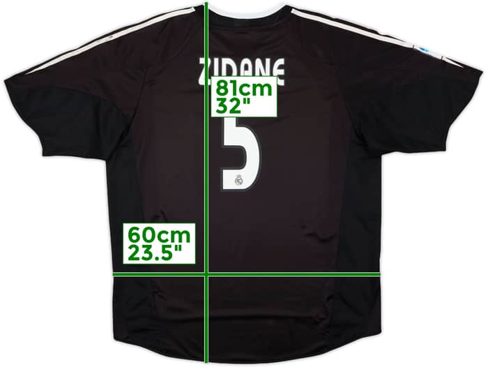2004-05 Real Madrid Away Shirt Zidane #5 - 8/10 - (XL)