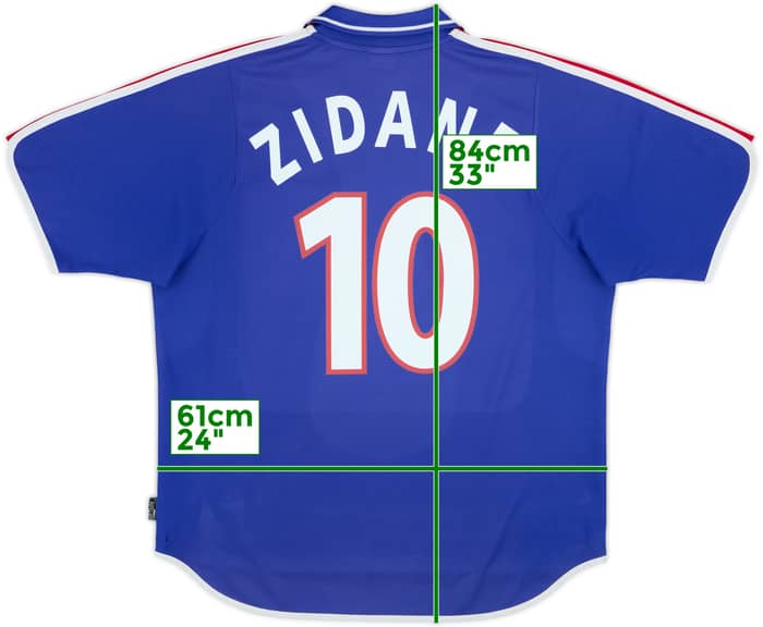 2000-02 France Home Shirt Zidane #10 - 5/10 - (XL)
