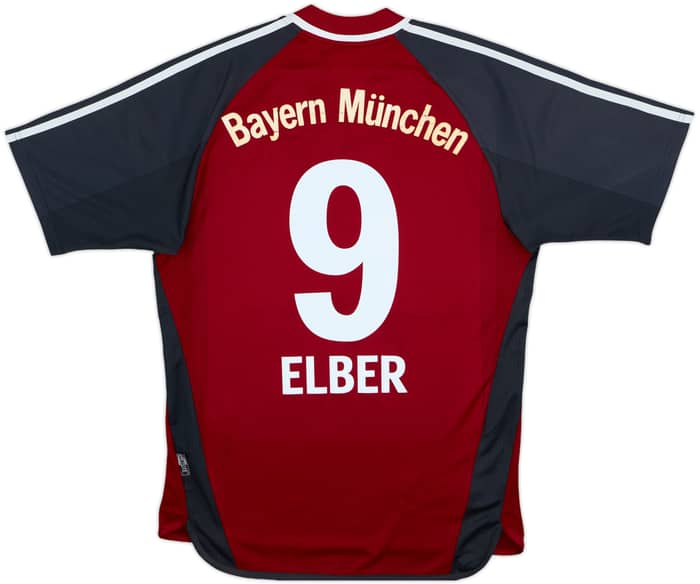 2001-02 Bayern Munich Home Shirt Elber #9 - 8/10 - (S)