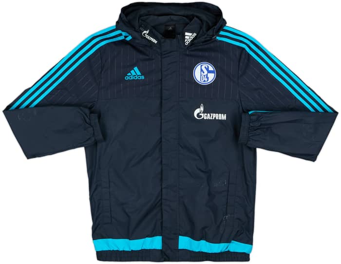 2015-16 Schalke adidas Hooded Rain Jacket - 4/10 - (M)