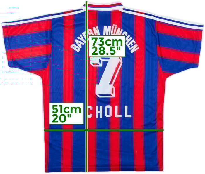 1995-97 Bayern Munich Home Shirt Scholl #7 - 5/10 - (M)