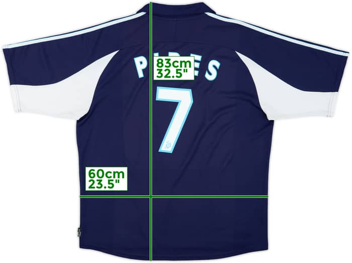 1999-00 Olympique Marseille Away Shirt Pires #7 - 9/10 - (XL)