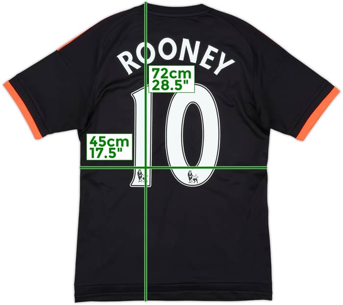 2015-16 Manchester United Third Shirt Rooney #10 - 8/10 - (S)