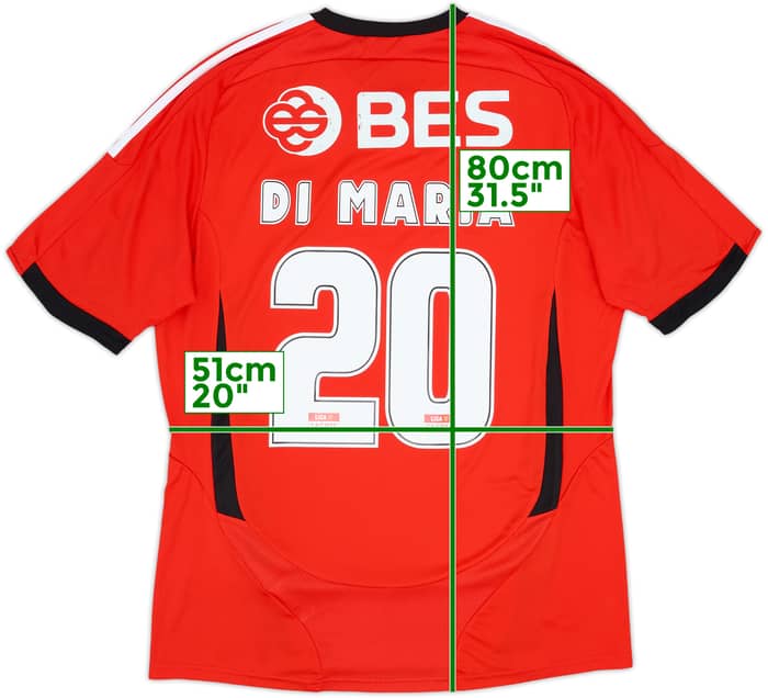 2008-09 Benfica Home Shirt Di Maria #20 - 7/10 - (XL)