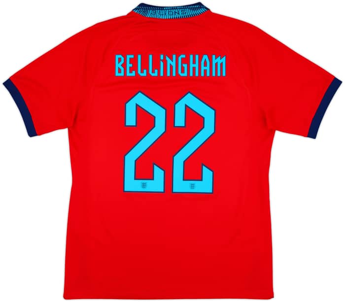 2022-23 England Away Shirt Bellingham #22 - 8/10 - (M)