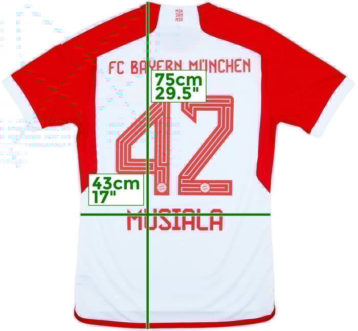 2023-24 Bayern Munich Home Shirt Musiala #42 - 9/10 - (S)