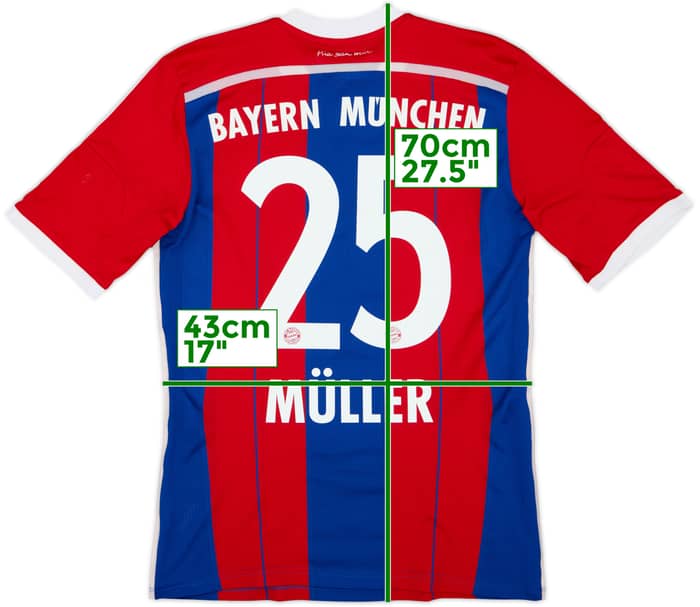 2014-15 Bayern Munich Home Shirt Muller #25 - 8/10 - (S)