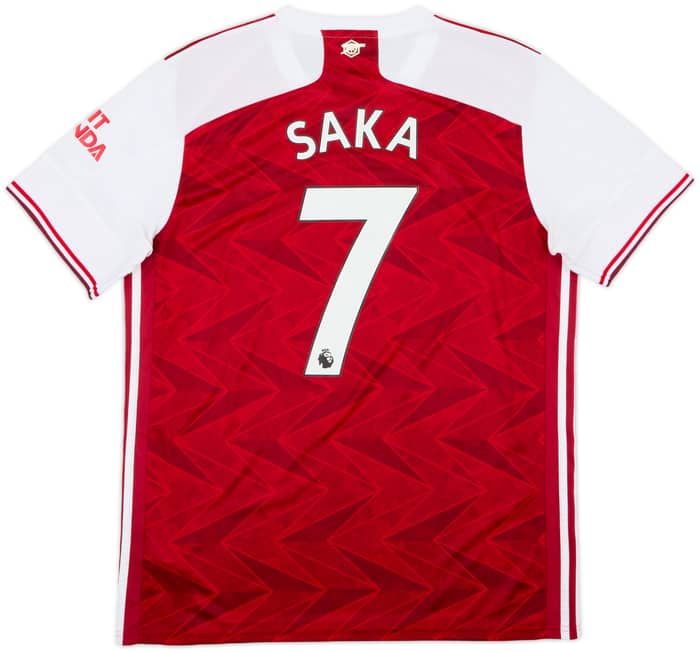 2020-21 Arsenal Home Shirt Saka #7 - 8/10 - (L)