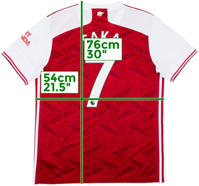 2020-21 Arsenal Home Shirt Saka #7 - 8/10 - (L)