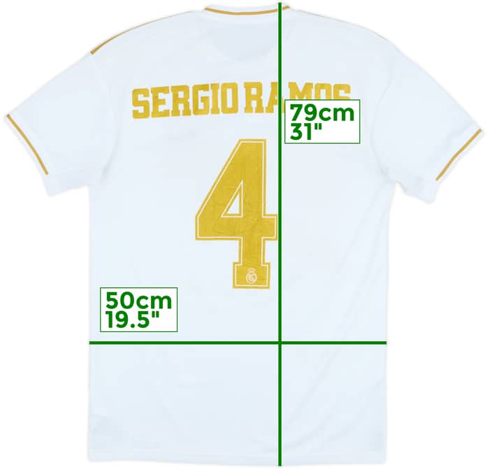 2019-20 Real Madrid Home Shirt Sergio Ramos #4 - 8/10 - (M)