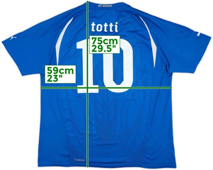 2010-12 Italy Home Shirt Totti #10 - 7/10 - (XXL)