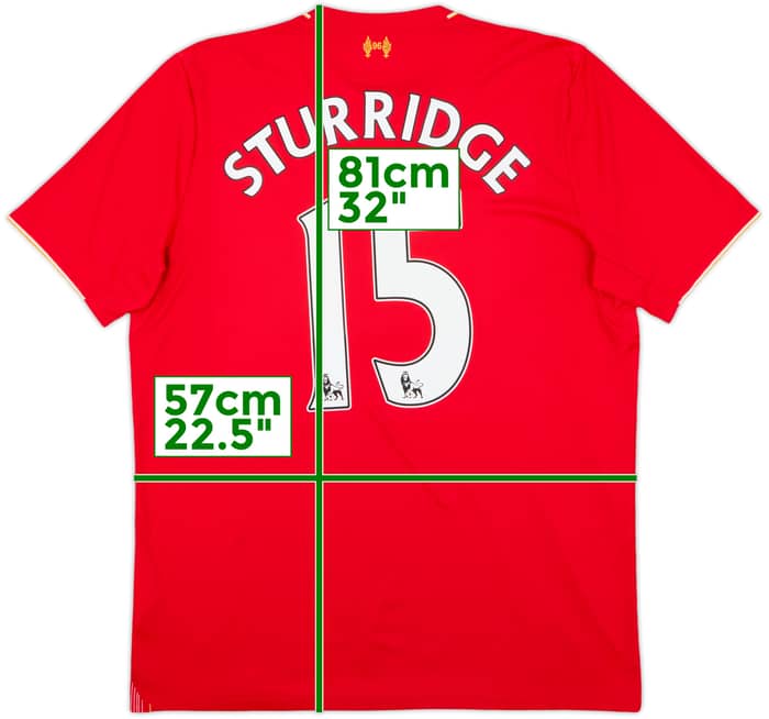2015-16 Liverpool Home Shirt Sturridge #15 - 7/10 - (XL)