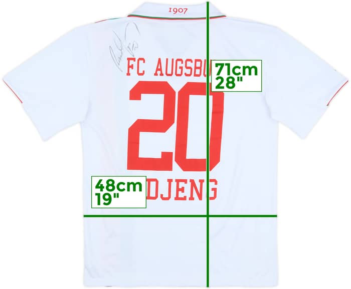 2011-12 Augsburg Signed Home Shirt Ndjeng #20 - 9/10 - (XS)