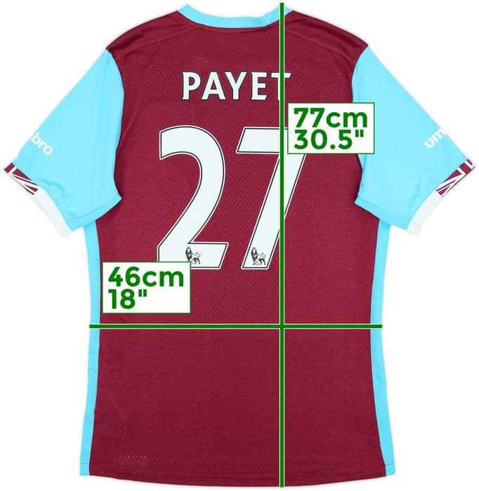 2016-17 West Ham Home Shirt Payet #27 - 6/10 - (M)